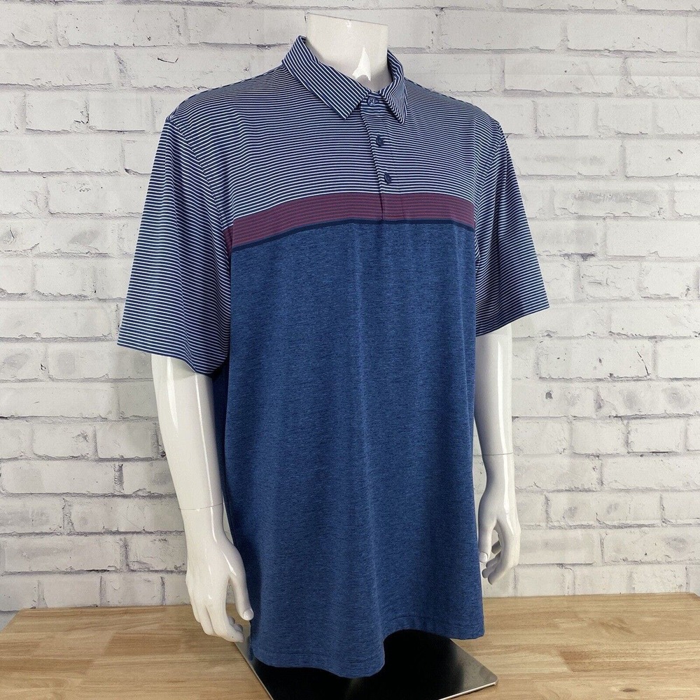 Vineyard‎ Vines Shirt Men's Extra Large XL Polo Blue Short Sleeve Performance - Picture 9 of 13